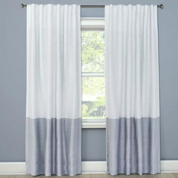 Blackout Color Block Curtain Panel