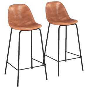 Allmodern Kody Vegan Leather Bar & Counter Stool, Set of 2