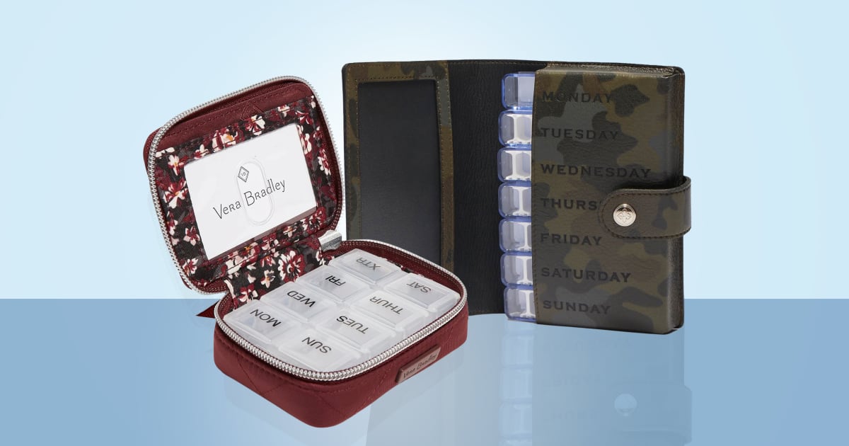 Pill Organizer Pill Case Cute - Pill Box Small Pill Case for Purse Pocket Pill Box for Men and Women - Excellent Pill Storage Case Pill Organizer