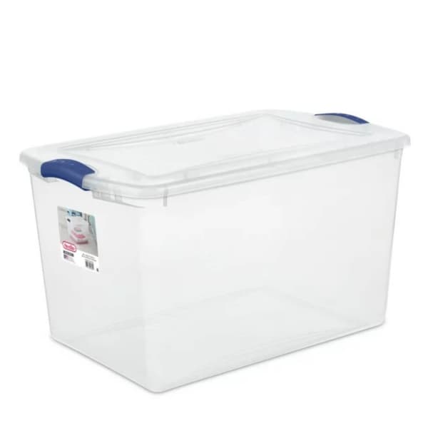 66 Qt. Clear Plastic Latch Box