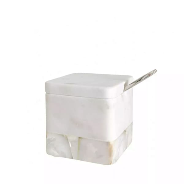 Mother of Pearl Marble Salt Cellar