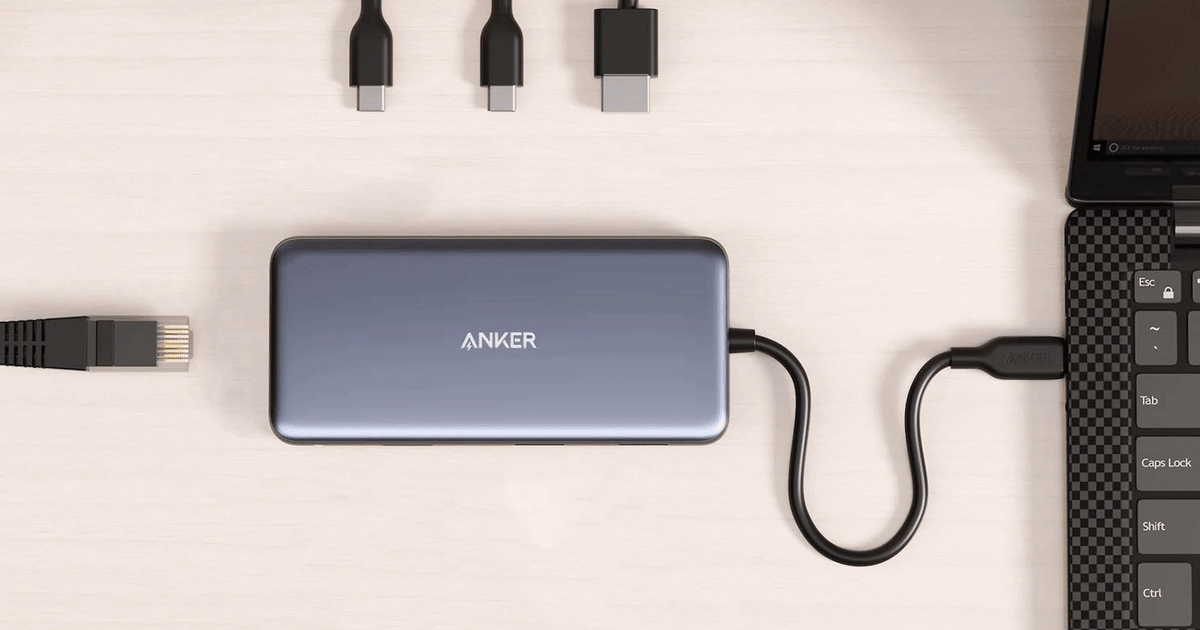 Anker 8-in-1 USB C Hub w/ 2 USB-A 10Gbps Data 4K HDMI Ethernet