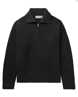 THE ELDER STATESMAN  Cashmere Zip-Up Sweater