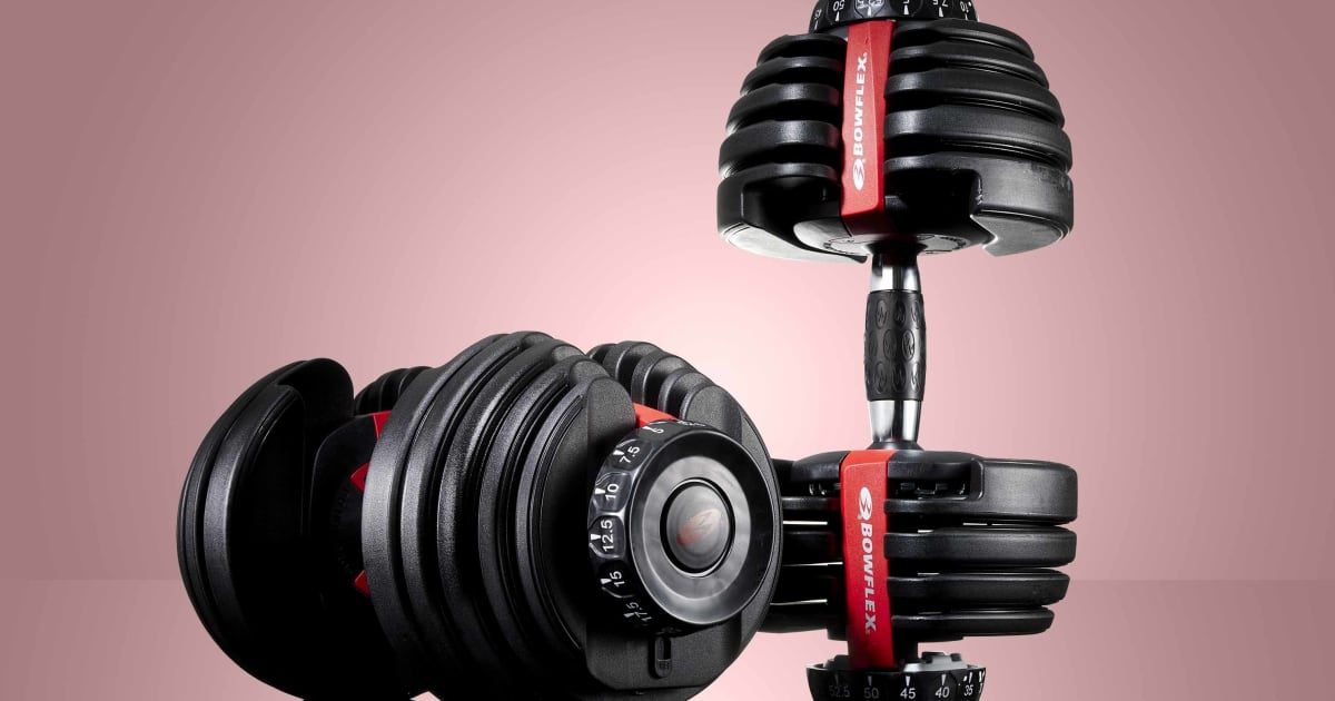 Adjustable discount barbell bowflex