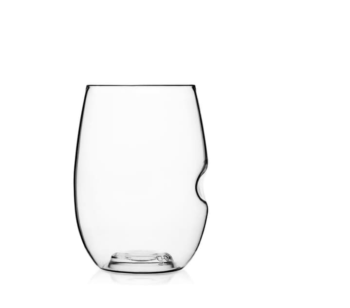 Wine Glass - Stemless - Plastic - Black - 12 Ounce - Pack of 6