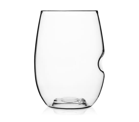 Sipour Stemless Set 4 (13.5 oz) – Hand-Blown Crystal Lead-Free Short wine  glasses – Elegant Modern Round for Hosting Parties