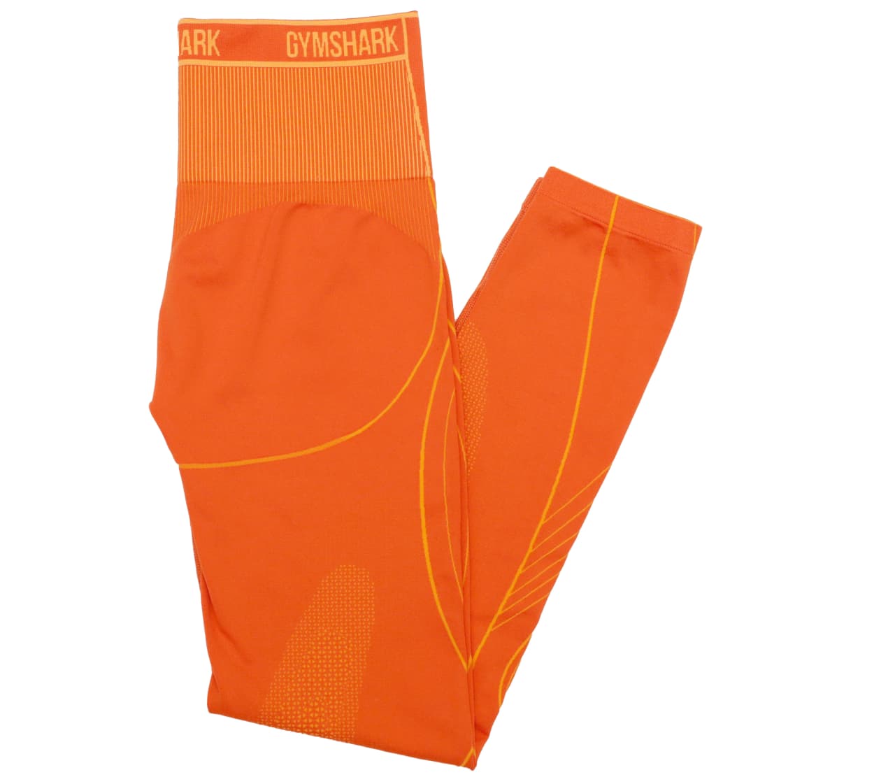 COOLOMG Orange Compression Pants Tights Length Pants Leggings For