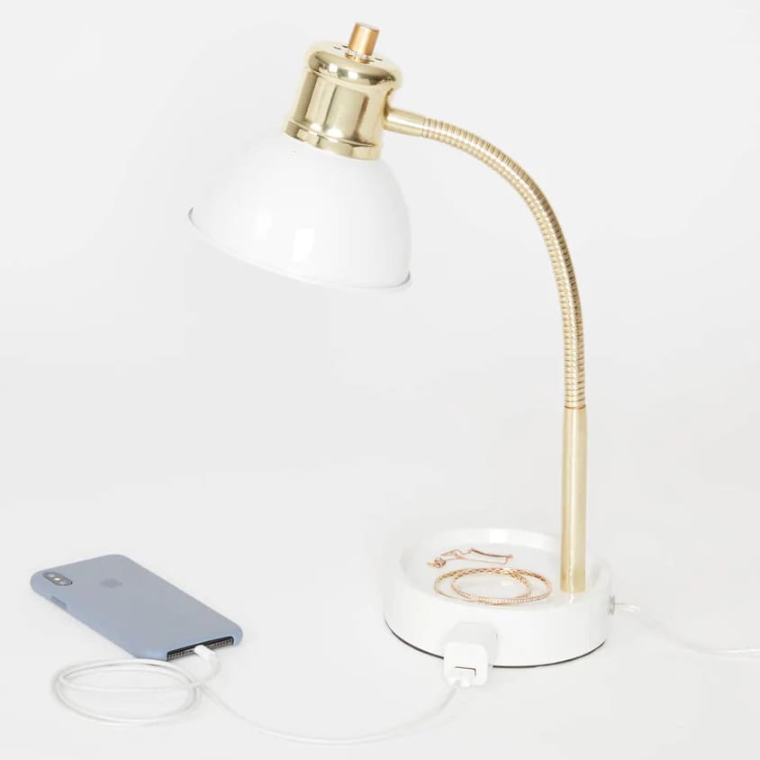 Charging Catchall 2-Tone Lamp