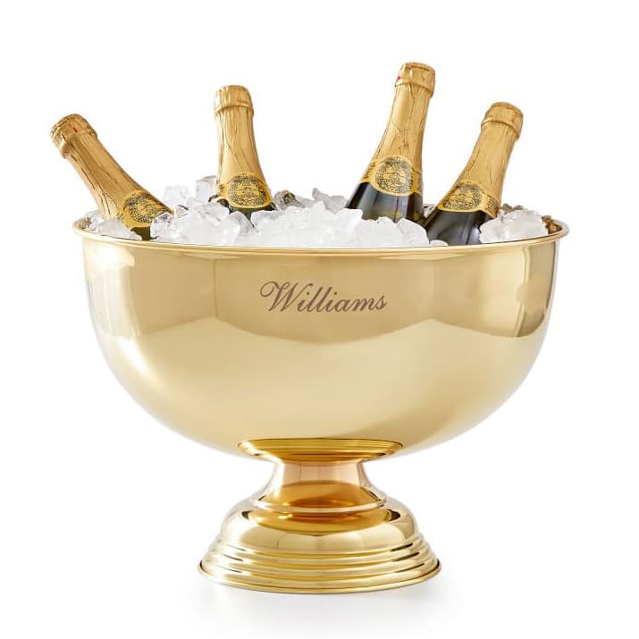 Celebration Wine Bowl, Gold Personalized