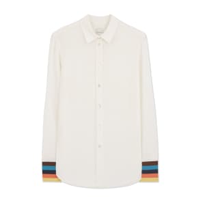 Paul Smith Silk Shirt With 'Artist Stripe' Cuff