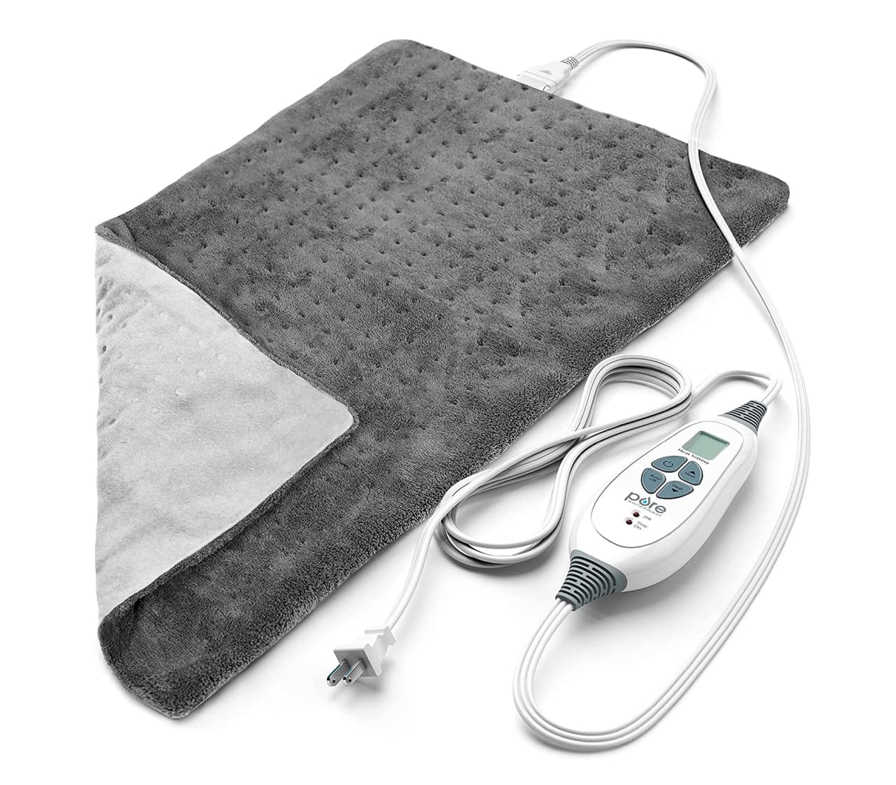 Sunbeam Renue Relaxation Electric Heating Wrap Pad For Lower Back, Grey