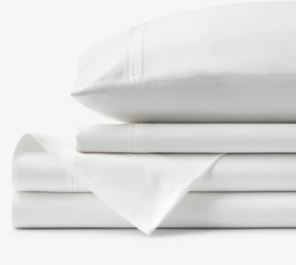 Pure White Queen Sheet Set - 100% Cotton Sheets, Sateen Weave, 400 Thread  Count Cooling Sheets, Deep Pocket 4 Pc Soft Bedding - California Design Den