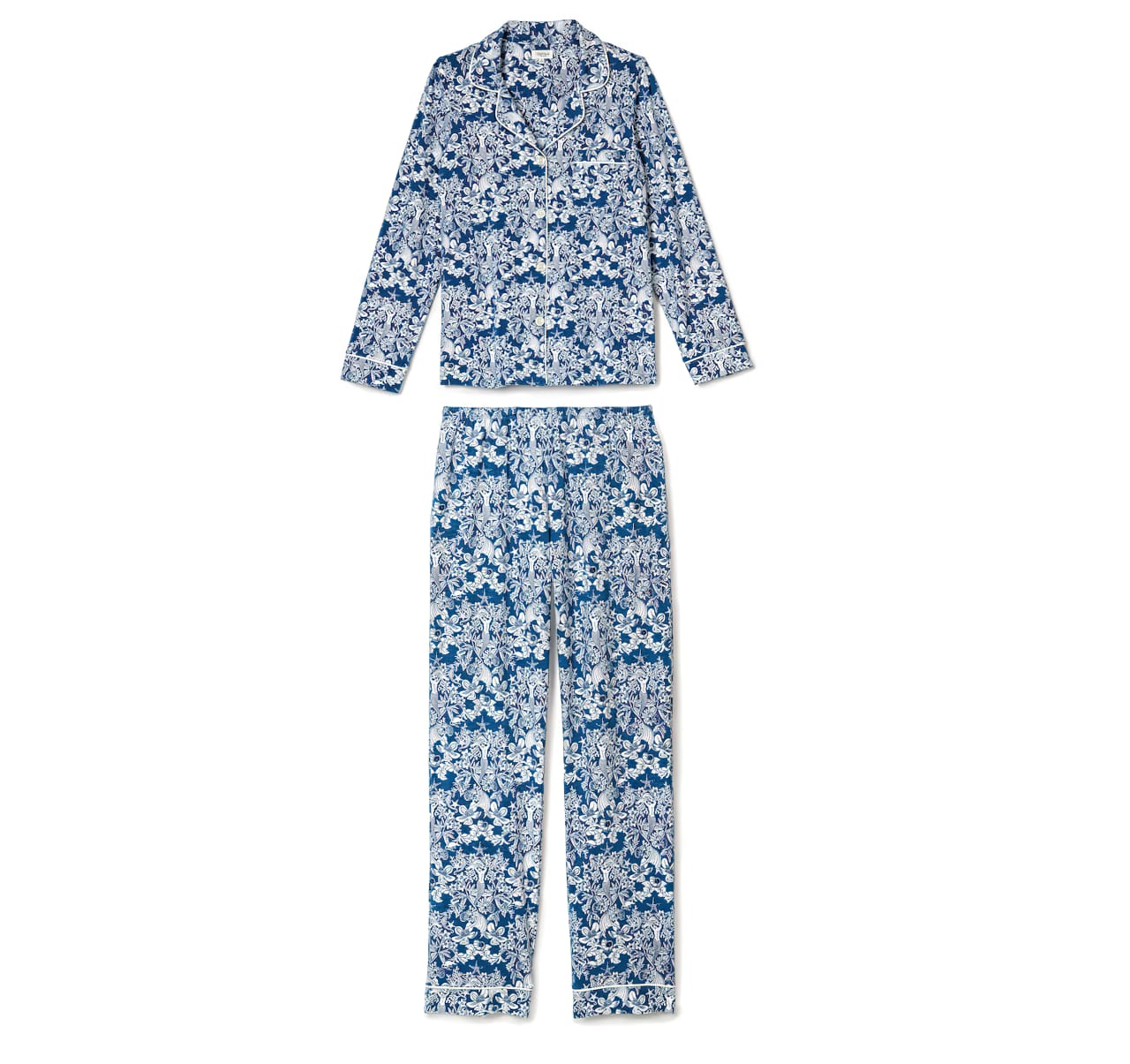 Long-Sleeve Top and Straight-Leg Pant Flannel Pyjama Set, Regular