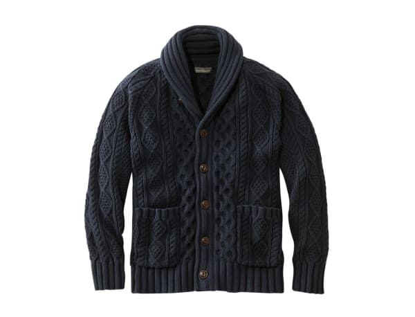 Classic Shawl-Collar Cardigan