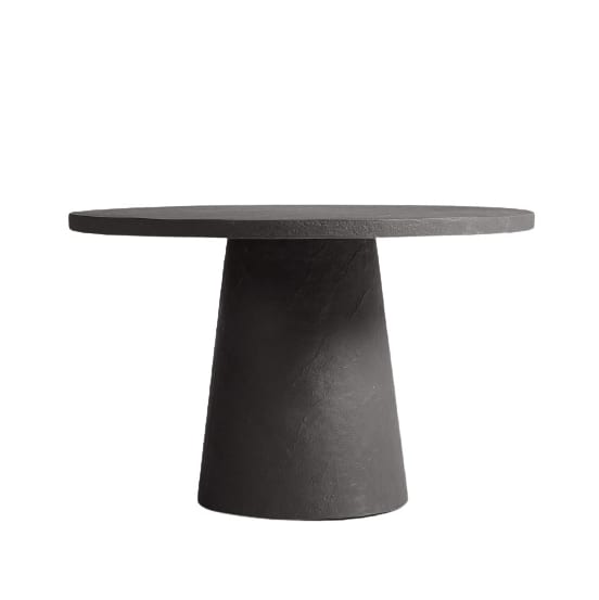 Willy 48" Charcoal Brown Pedestal Dining Table 