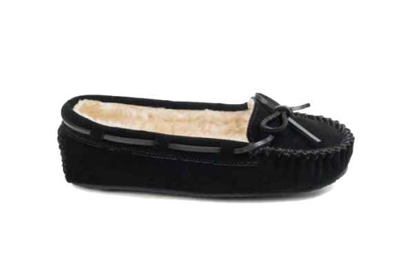 Womens moccasin style online slippers