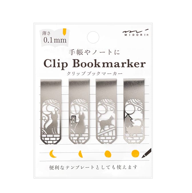 Clip Bookmarker - Cat & Moon