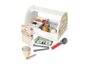 Melissa & Doug Wooden Scoop and Serve Ice Cream Counter