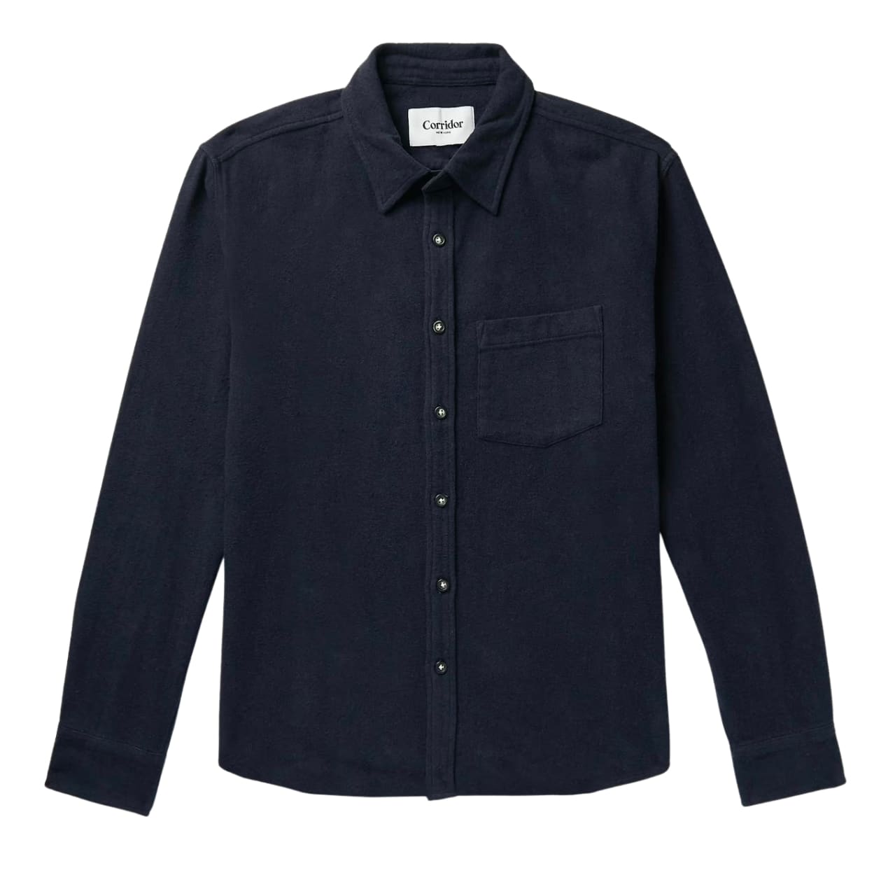 Mélange Cotton-Flannel Shirt