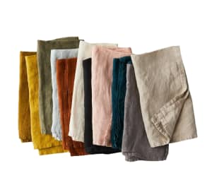 Hawkins New York Stonewashed Linen Napkins, Set of 4