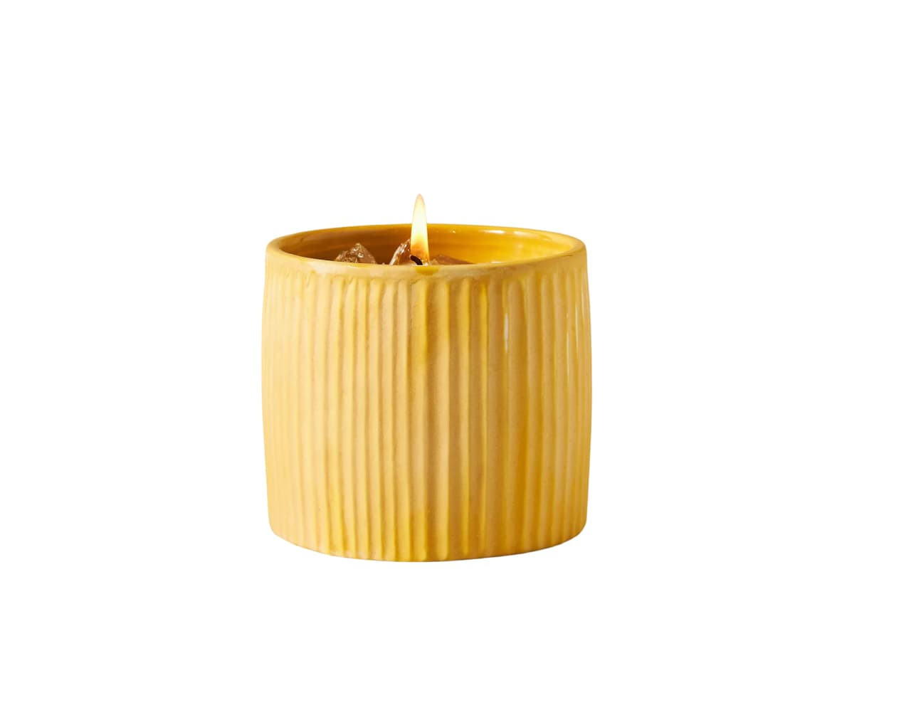 Amber Stone Ceramic Candle