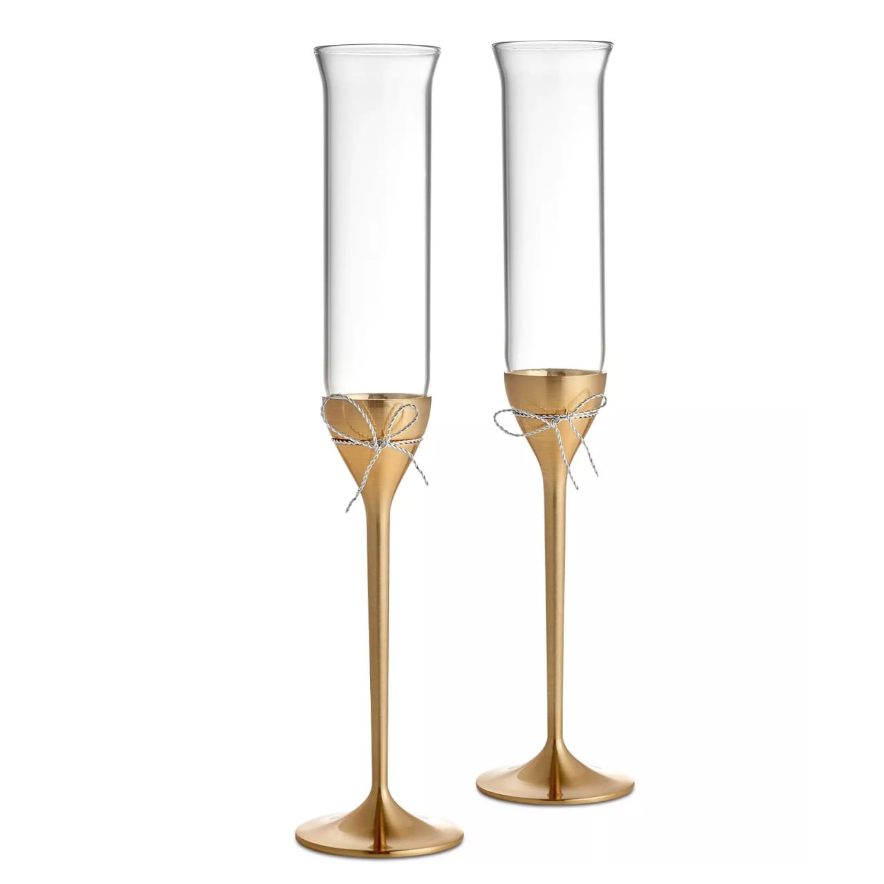Love Knots Gold Toasting Flute Pair