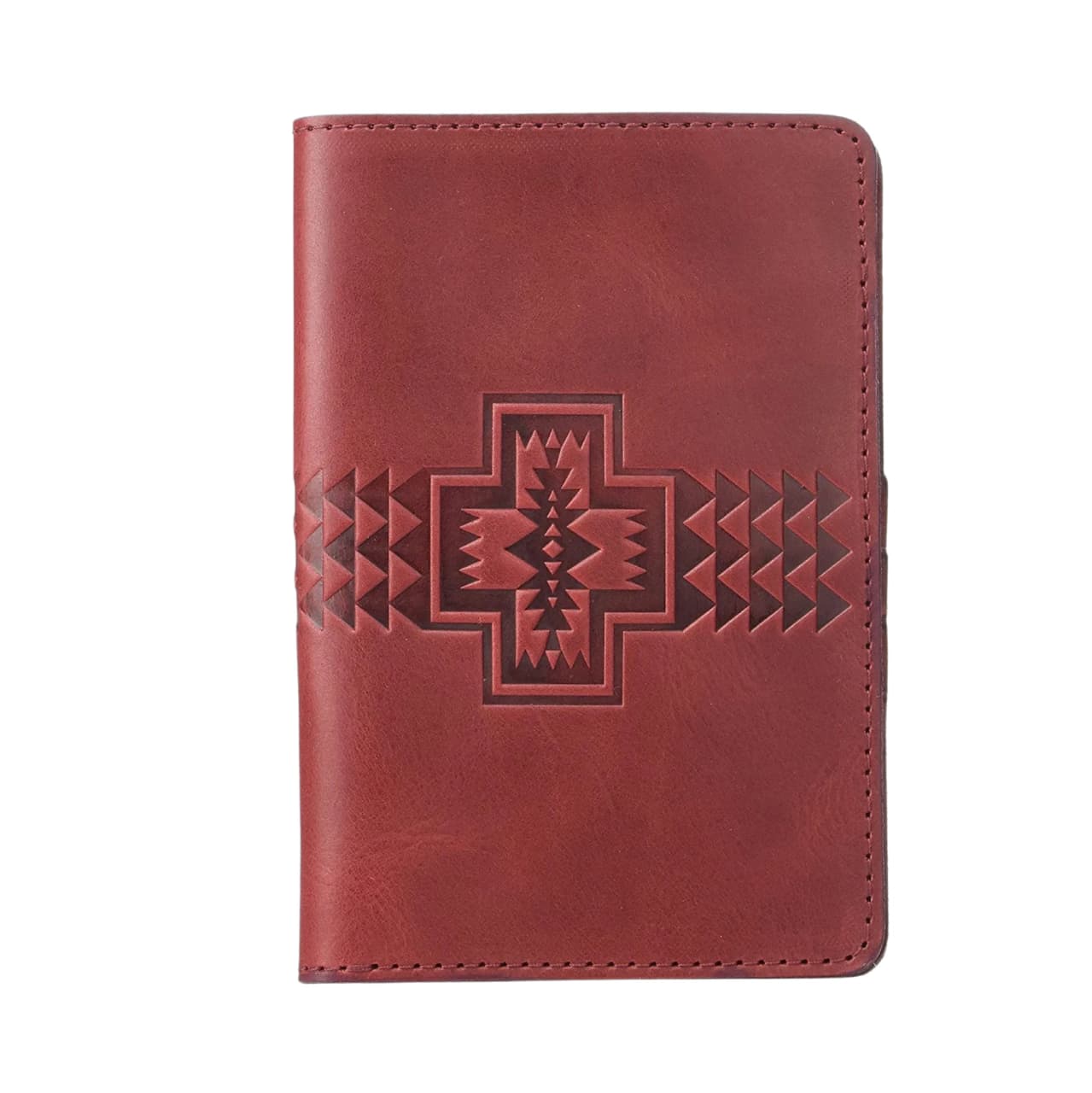 Leather embossed passport holder