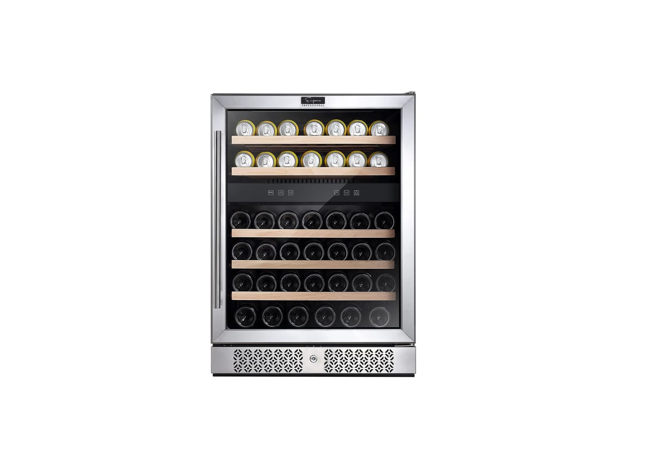 WC04D 24-Inch Dual Zone Wine Cooler Beverage Fridge