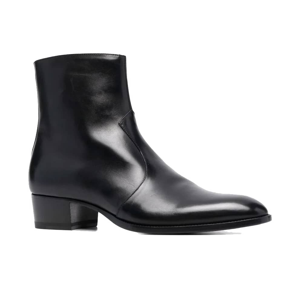 Wyatt 40 Leather Zip Ankle Boots