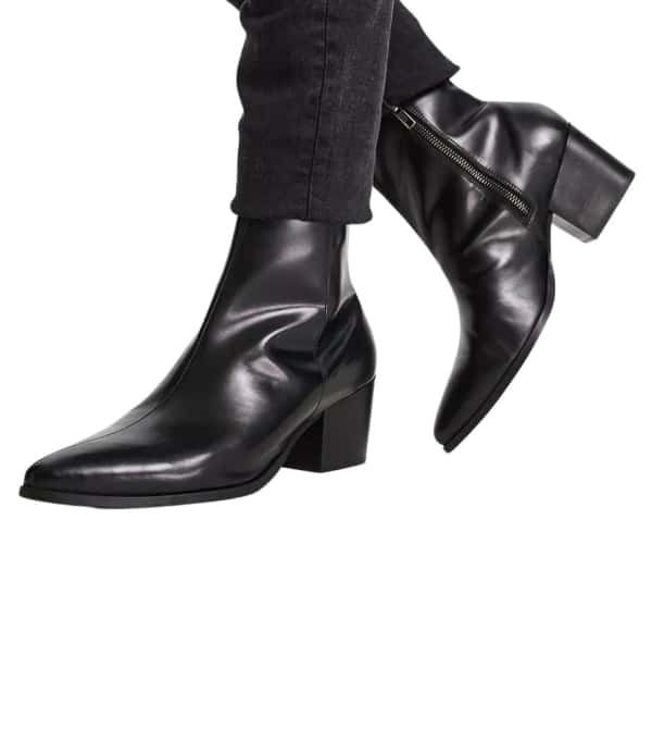 Heeled Chelsea Boots with Pointed Toes