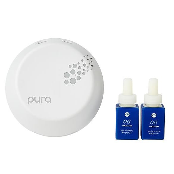  Capri Blue Pura Smart Home Plug-in Diffuser Kit - Includes 1  Pura V3 Aromatherapy Diffuser + 2 Capri Blue Volcano Pura Fragrance Refill  Vials - Fragrance Diffusers for Home : Health & Household