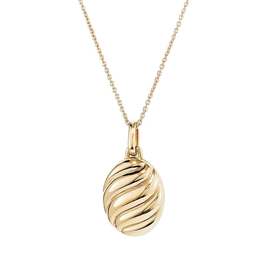 Croissant Oval Locket Necklace