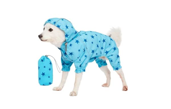 Reflective LV Raincoat With Hood For Dogs