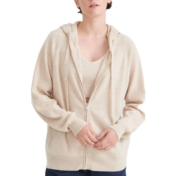 Cashmere Zip Up Hoodie