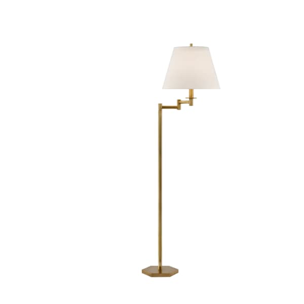 Wilde Polished Brass Task Modern Floor Lamp + Reviews