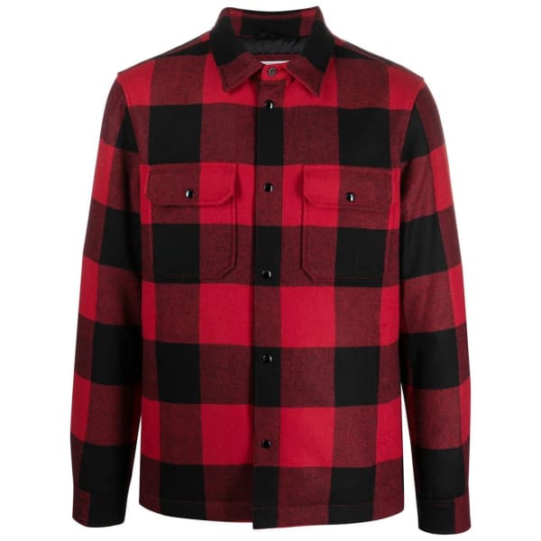 Plaid Check-Print Shirt Jacket