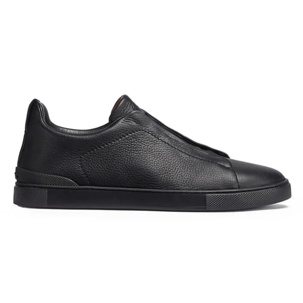 Triple Stitch Leather Low-Top Sneakers