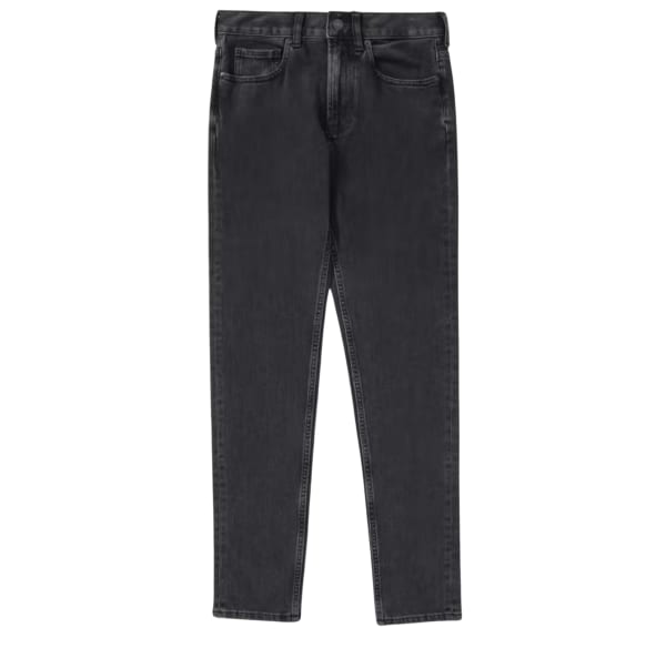 Annie Organic Denim Side Button Jeans, Black