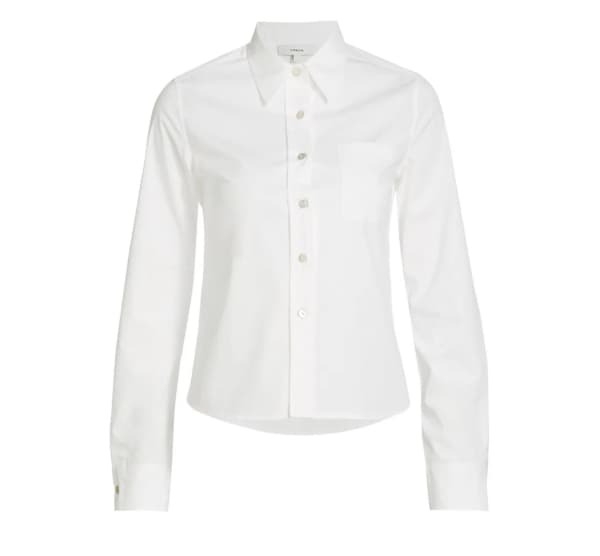 White shirt with black cheap buttons