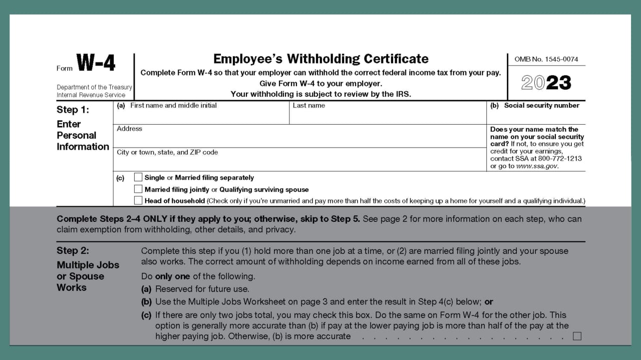 What Is a W-4? How to Fill Out the Tax Form - Buy Side from WSJ