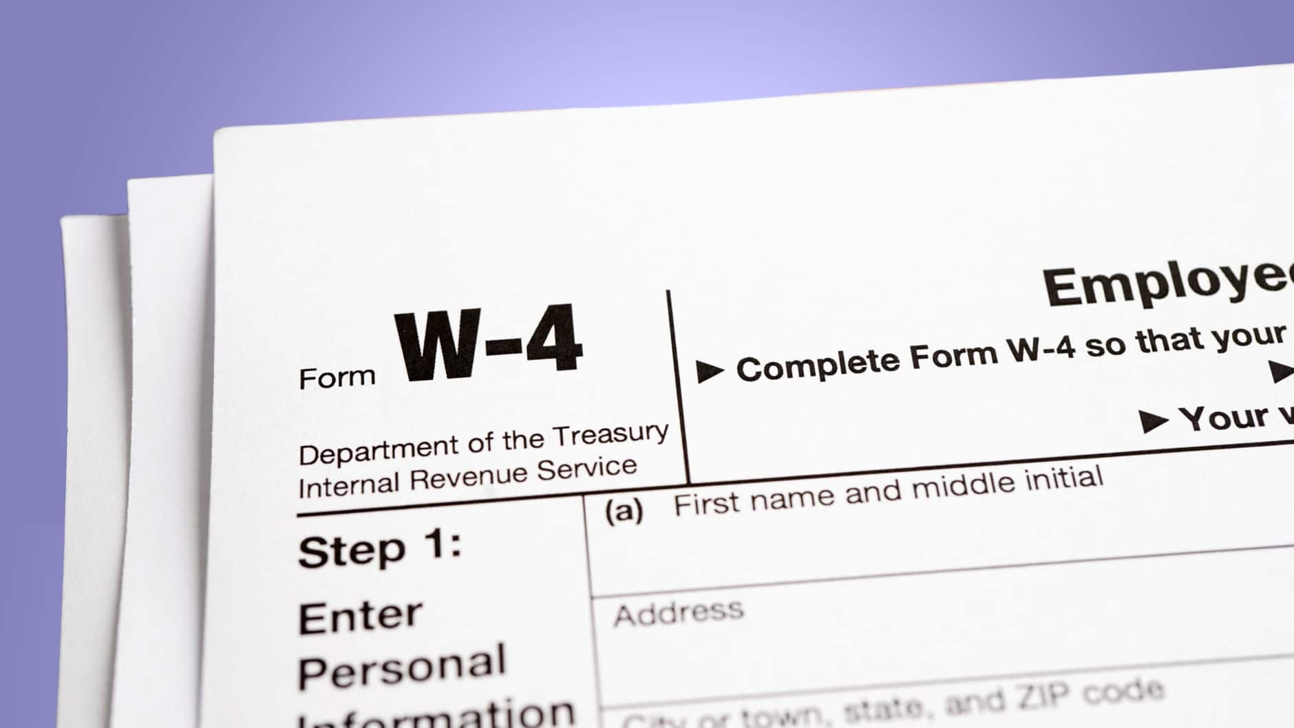 What Is a W4? How to Fill Out the Tax Form Buy Side from WSJ