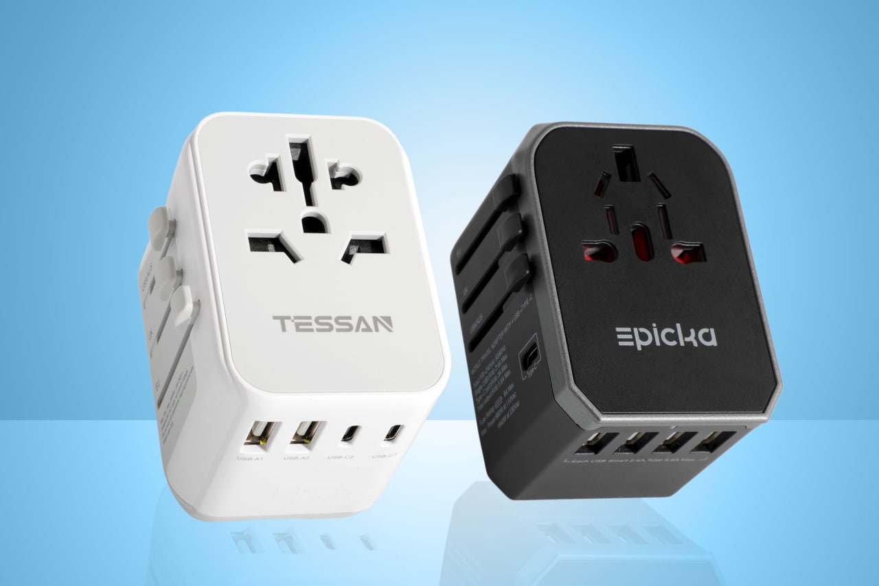 TESSAN US to Europe Adapter, European Plug Travel Adapter, Wall Power  Adapter with 2 USB Charging Ports, Outlet Adaptor for USA to Most of Europe