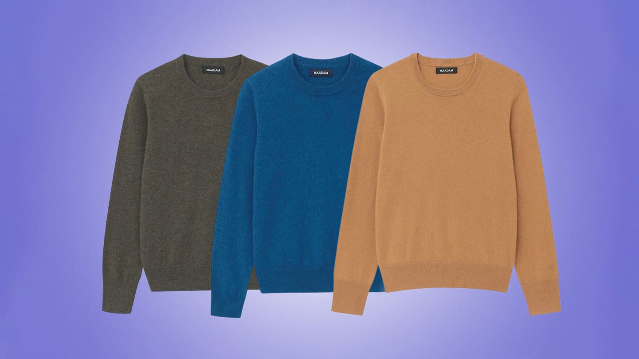 Blue Crewneck Sweater - Blue Crop Sweater - Slouchy Top