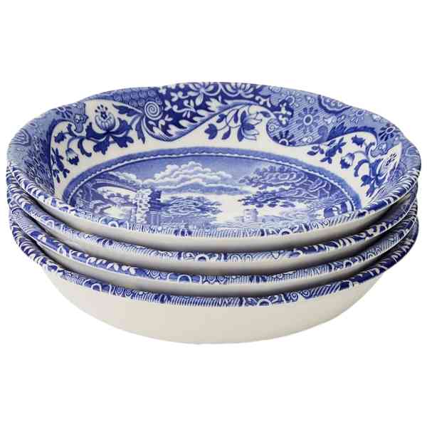 Blue Italian Cereal Bowl, Set of 4 