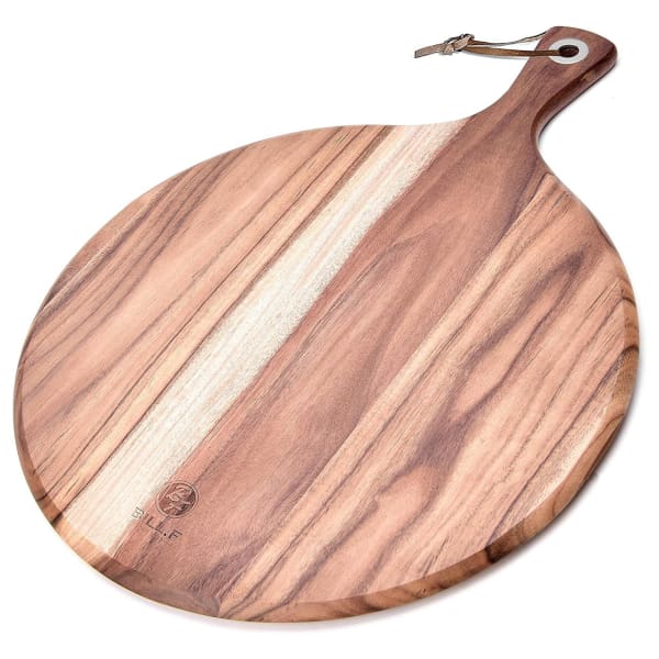 Acacia Wood Pizza Peel Cutting Board 